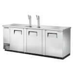 True TDD-4-S-HC - Draft Beer Cooler, (4) 1/2 keg, (3) solid doors, (2) columns with (1) faucet, stainless steel exterior